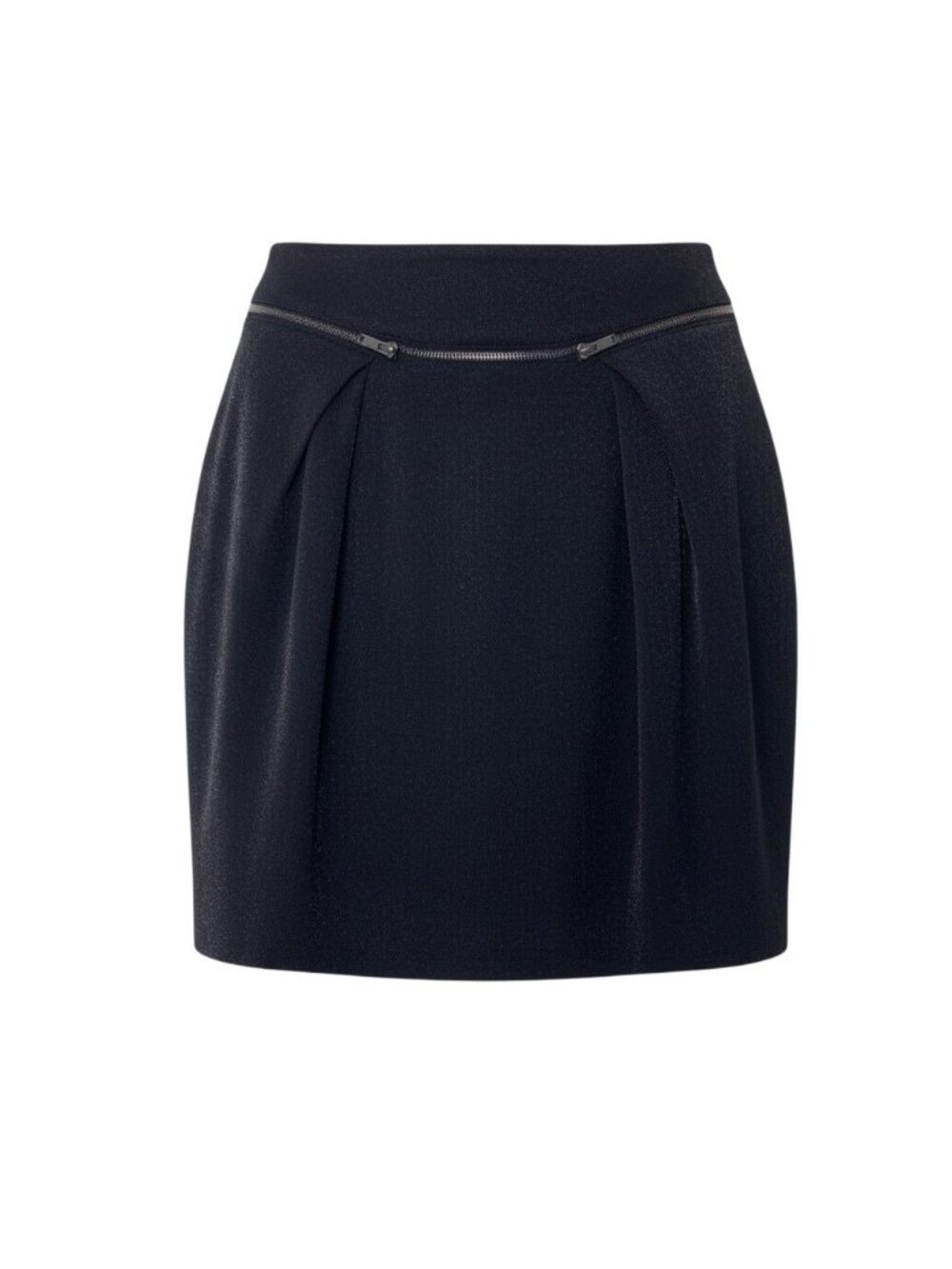 Gucci Mini Skirt Glitter Zip Design Black 38